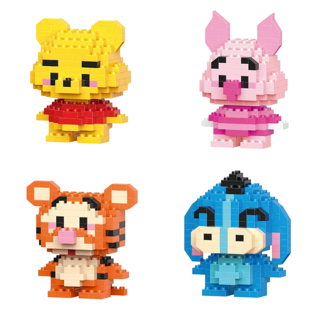 Конструктор фігурка BRICKS Winnie the Pooh Вінні-Пух, П'ятачок, Тигруля, Іа-Іа Набір 4 шт - Фото 1 Конструктор фігурка BRICKS Winnie the Pooh Вінні-Пух, П'ятачок, Тигруля, Іа-Іа Набір 4 шт - зображення 1