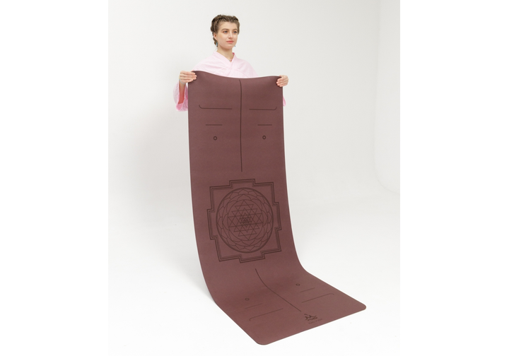 Килимок для йоги каучуковий Dinesh Yantra Marsala RAO 185×68×0.4 см - зображення 4