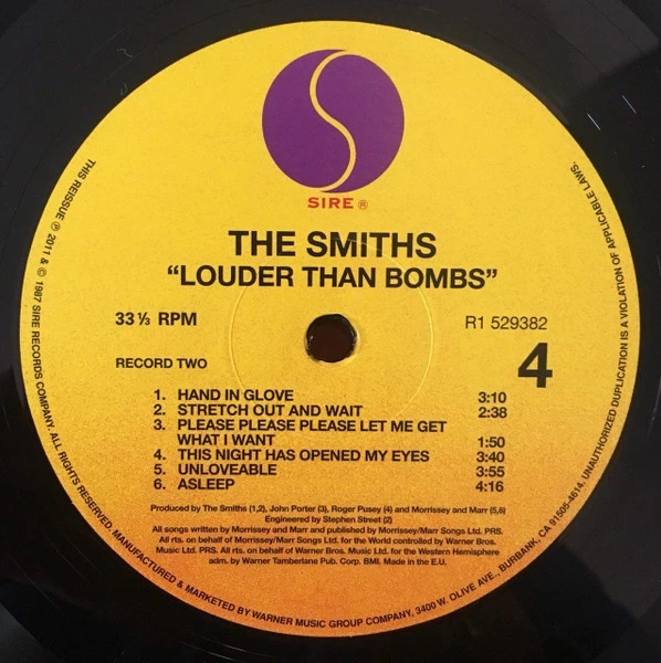 The Smiths - Louder Than Bombs (2 пластинки, 180 грамм, Сборник, Переиздание, Ремастеринг) - Фото 9 The Smiths - Louder Than Bombs (2 пластинки, 180 грамм, Сборник, Переиздание, Ремастеринг) - изображение 9