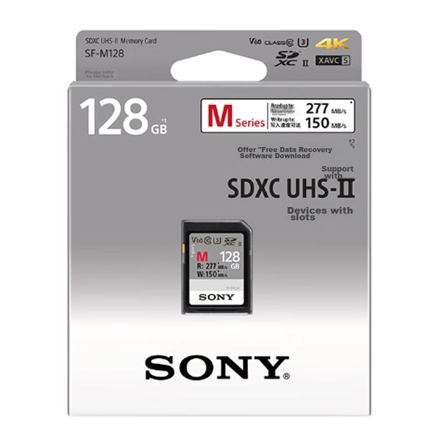 Карта памяти Sony M Series SDXC 128GB UHS-II U3 V60 (SF-M128/T2) - изображение 2