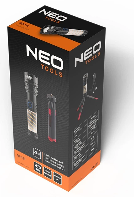 Ліхтарик для кемпінгу NEO Tools 2 в 1 99-131 (5906692022755) - зображення 13
