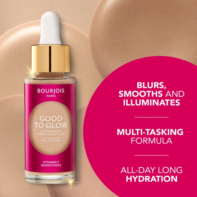 Тональный флюид Bourjois Healthy Mix Good To Glow с эффектом сияния 003 Light 30 мл (3616307430623) - изображение 6