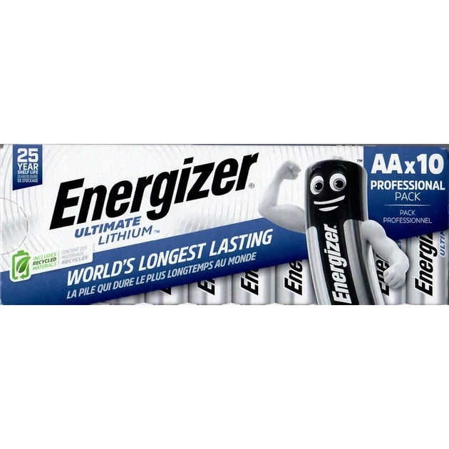 Батарейка Energizer Ultimate Lithium L91 AA 10шт - Фото 1 Батарейка Energizer Ultimate Lithium L91 AA 10шт - изображение 1