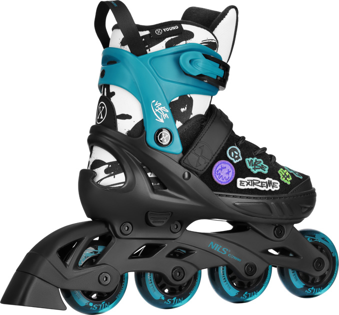 Ролики Nils Extreme Vibe NA2053A XS 29-32 Бірюзові (5908261686603) - зображення 3