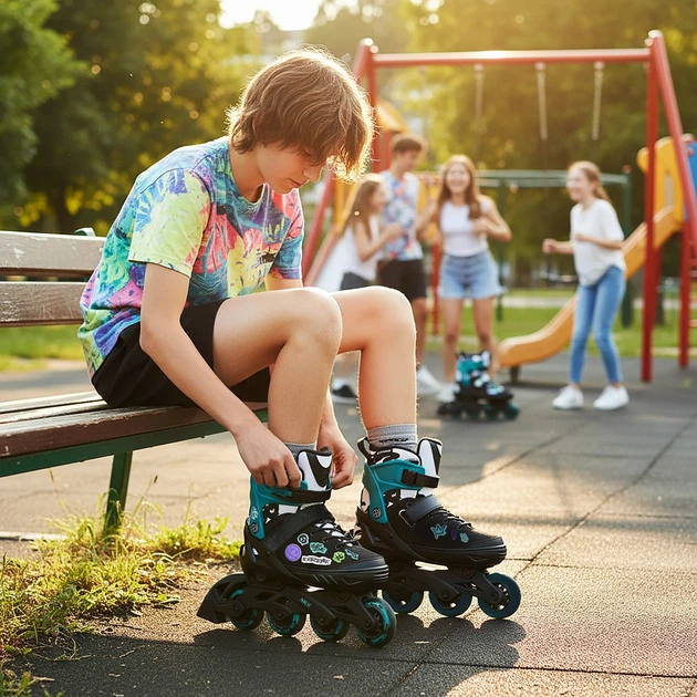 Ролики Nils Extreme Vibe NA2053A XS 29-32 Бірюзові (5908261686603) - зображення 7