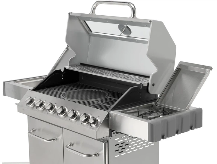 Gazowy grill Yato YG-20016 Itami 6+1 s/s z oknem 20.5 kW (5906083091872) - obraz 5