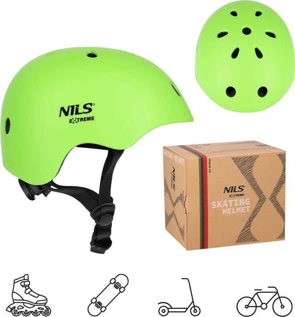 Шолом Nils Extreme MT301 S 52-56 см Зелений 16-70-379 (5908261688836) - зображення 8