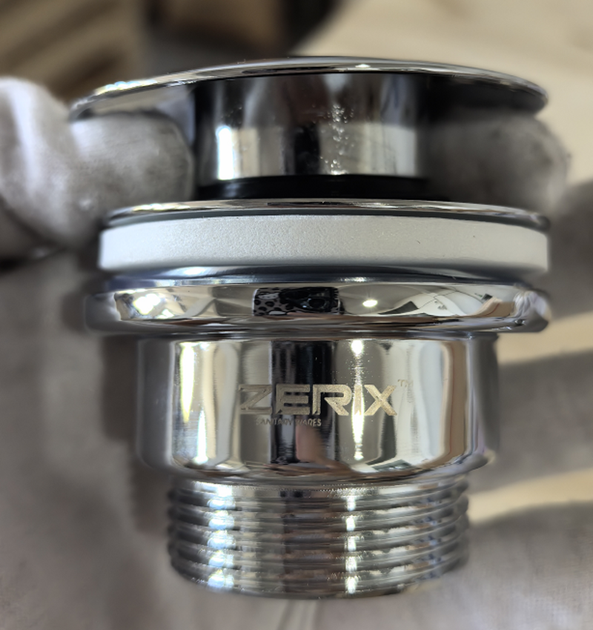 Донный клапан для раковины Zerix BV-03 1 1/4'' универсальный (с/без перел) СLICK-СLACK (Цвет хром - изображение 4