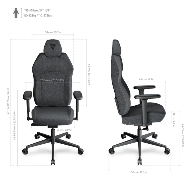 Кресло для геймеров TX3 Solo 360 Loft Air Light Grey (TEGC-2080104.41) - Фото 10 Кресло для геймеров TX3 Solo 360 Loft Air Light Grey (TEGC-2080104.41) - изображение 10
