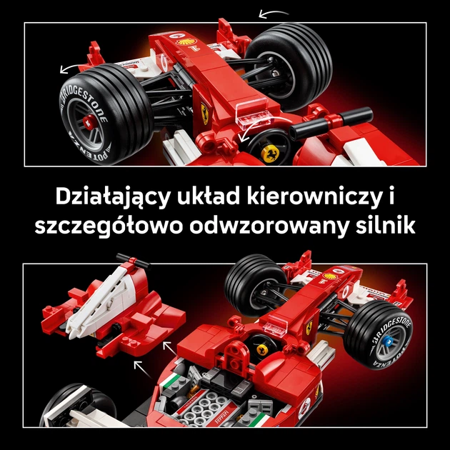 Zestaw klocków LEGO Icons Ferrari F2004 i Michael Schumacher 735 elementów (11375) - obraz 5