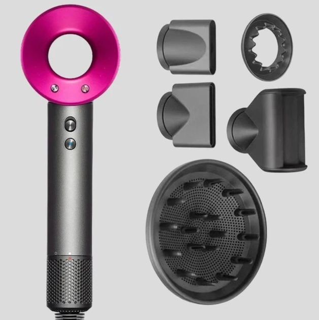 Фен Super Hair Dryer з 5 насадками для швидкого сушіння та укладання волосся - зображення 2