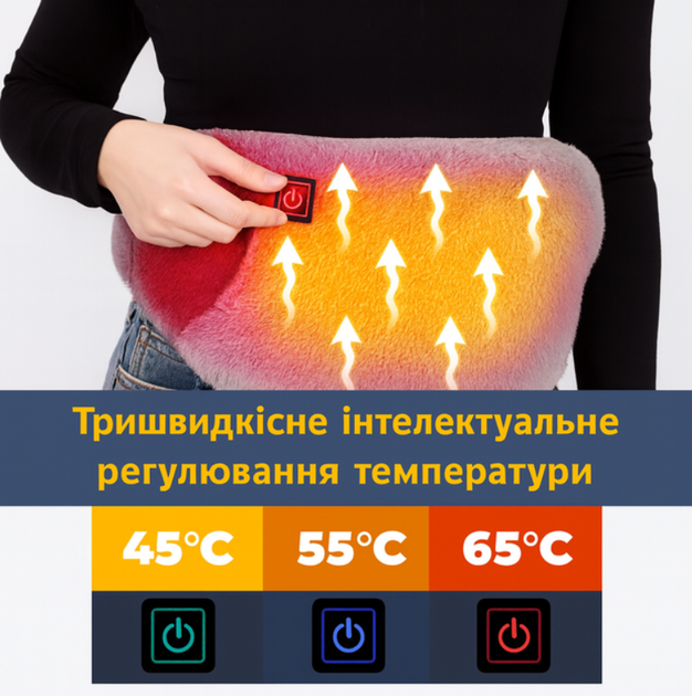 Грелка для талии и рук, работа от USB, 3 режима, портативный, серый - Фото 7 Грелка для талии и рук, работа от USB, 3 режима, портативный, серый - изображение 7