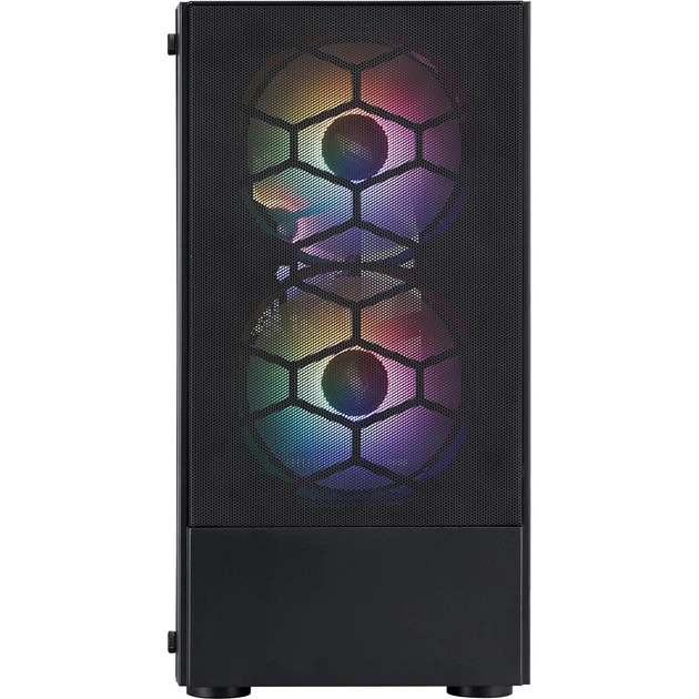 Корпус 1stPlayer X4-M-BK-2F1P-1F1 Black без БП - изображение 2
