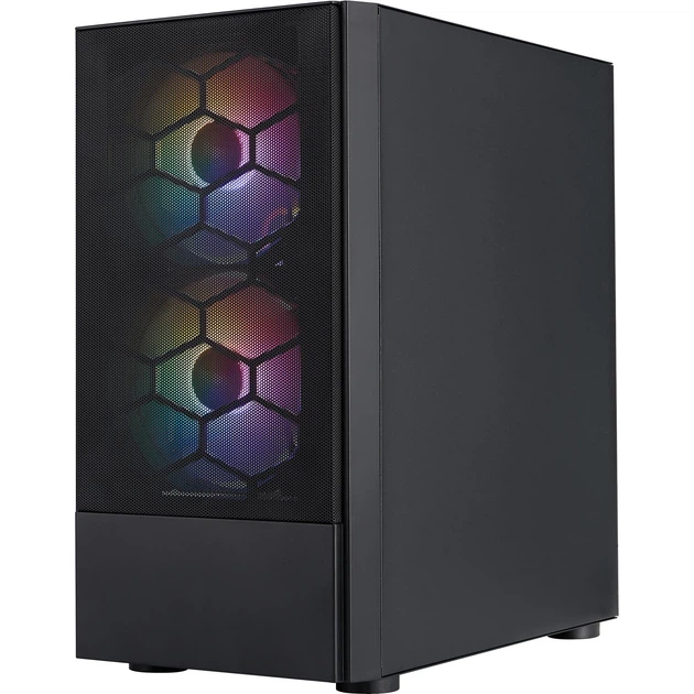 Корпус 1stPlayer X4-M-BK-2F1P-1F1 Black без БП - изображение 3