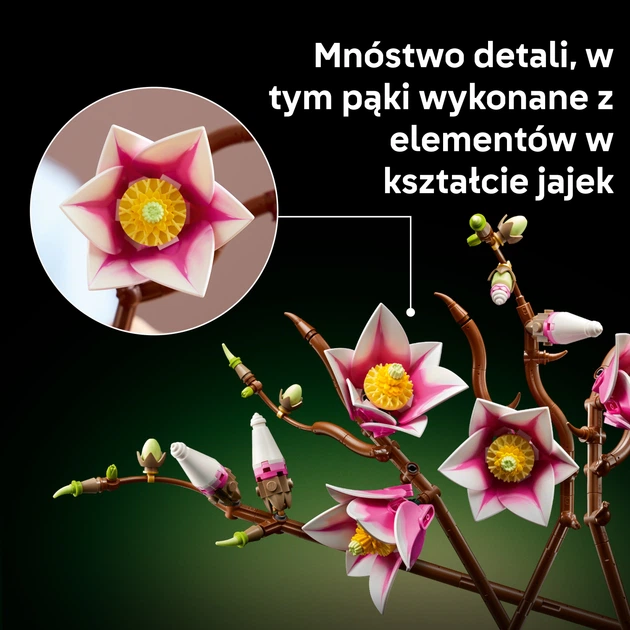 Конструктор LEGO Botanicals Гілки магнолії 435 деталей (11510) - зображення 6