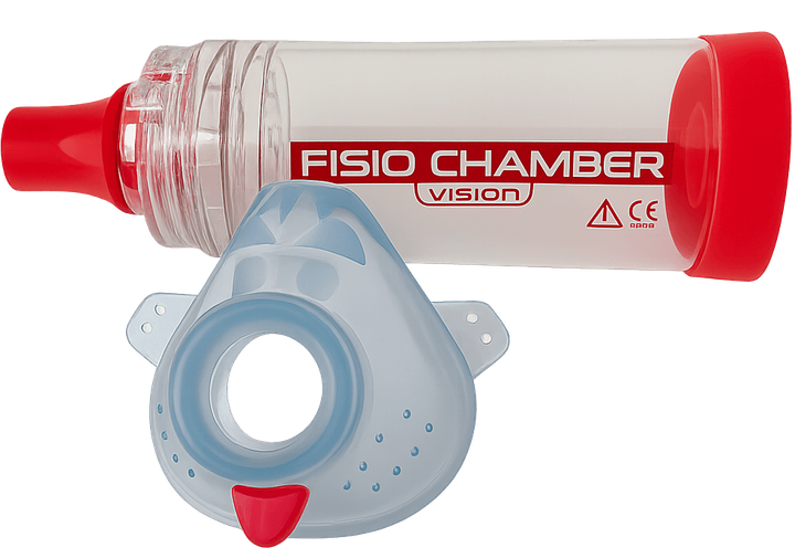 Спейсер (інгаляційна камера) FISIO CHAMBER VISION з "Fisio" маскою з клапаном (0-3 роки) KM-1022 - Фото 1 Спейсер (інгаляційна камера) FISIO CHAMBER VISION з "Fisio" маскою з клапаном (0-3 роки) KM-1022 - изображение 1