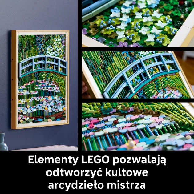 Zestaw klocków LEGO Art Claude Monet — Most nad stawem z liliami wodnymi 3179 elementów (31220) - obraz 5