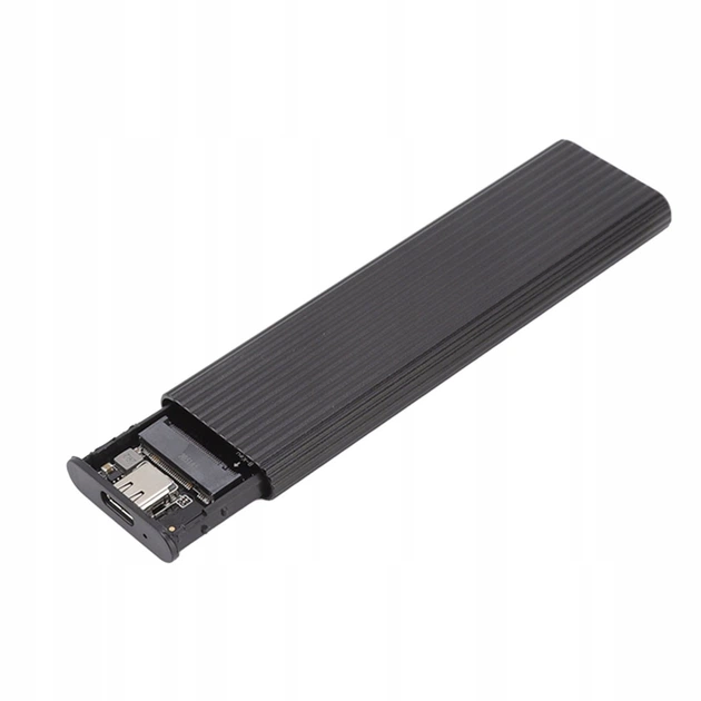 Внешний карман для SSD радиаторный, 10Gbps, NVME, USB 3.1 Type-C, Metal, Black - изображение 3