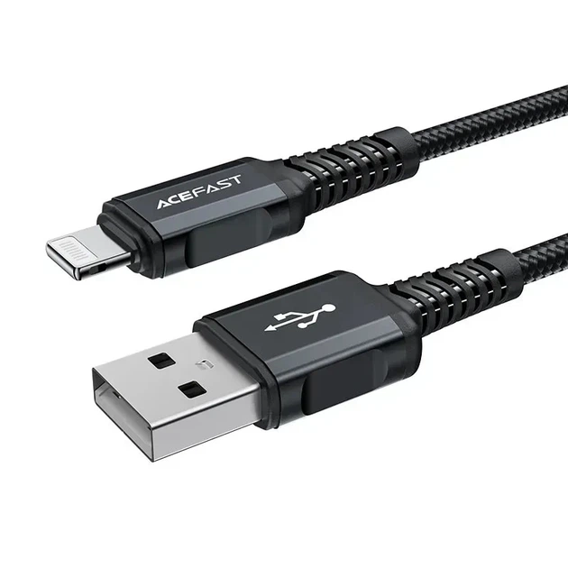 Кабель USB Acefast C4-02, USB to Lightning, 2.4А, 1.8m, чорний - зображення 2