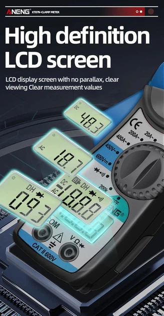 Мультиметр ANENG KT87N клещевой Mini Digital Clamp Meters AC/DC - изображение 4