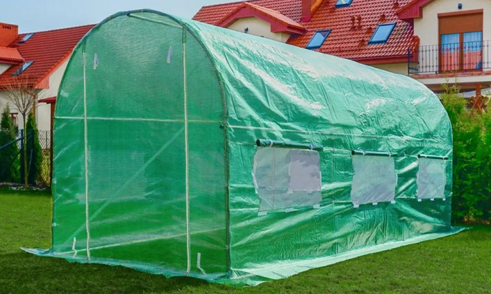 Теплица садовая Bonro UP-6 м² с оцинкованным каркасом и 6 окнами для вентиляции - изображение 3