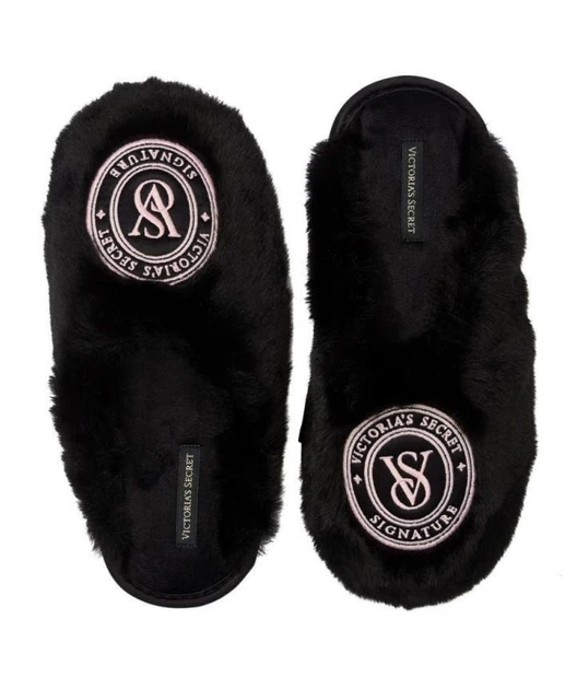 Жіночі домашні капці Victoria's Secret чорні з круглим лого (S) 36-37 арт.30036 - Фото 1 Жіночі домашні капці Victoria's Secret чорні з круглим лого (S) 36-37 арт.30036 - зображення 1