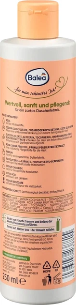 Гель для душа Balea Natural Beaty Duschgel Дикая Роза и Персик 4066447238815 250 мл - Фото 3 Гель для душа Balea Natural Beaty Duschgel Дикая Роза и Персик 4066447238815 250 мл - изображение 3