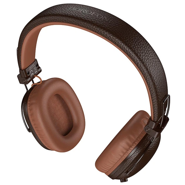 Наушники Borofone Suenos BO34 BT headset, BT5.4, AUX, 300mAh, 32h, brown - изображение 2