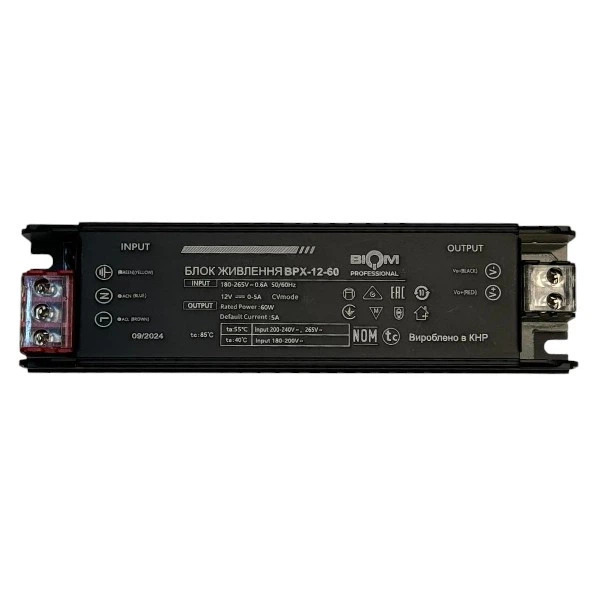 Блок питания BIOM Professional DC12 60W BPX-12-60 5А - изображение 2