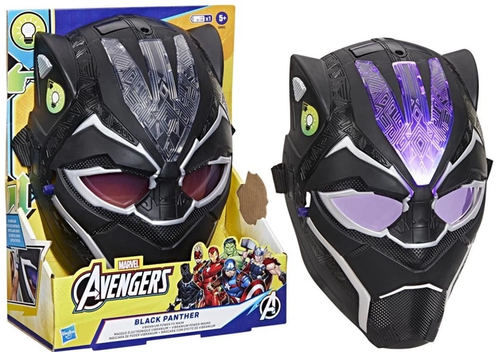Маска Hasbro Marvel Avengers Black Panther Vibranium Power FX Mask (G0902) (5010996281333) - зображення 3