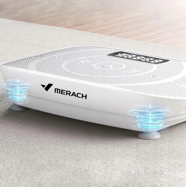 Тренувальна віброплатформа MERACH вібраційна степ платформа з пультом та експандерами 10 програм White - Фото 4 Тренувальна віброплатформа MERACH вібраційна степ платформа з пультом та експандерами 10 програм White - зображення 4