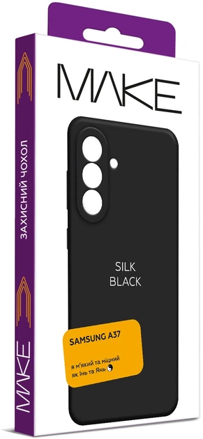 Чехол для смартфона MAKE Silk для Samsung Galaxy A37 Black (MCK-SA37BK) - изображение 4