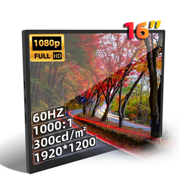 Портативный монитор ZSUS PM16A, 16' 1920x1080 60 Гц, black - изображение 2