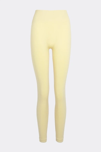 Женские классические бесшовные леггинсы Giulia FLEXING LEGGINGS S/M Yellow-lemon grass, лосины из микрофибры, эластичные для спорта - Фото 2 Женские классические бесшовные леггинсы Giulia FLEXING LEGGINGS S/M Yellow-lemon grass, лосины из микрофибры, эластичные для спорта - изображение 2