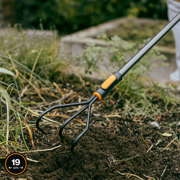 Розпушувач (культиватор) Fiskars OneClick 13 см, три зуба (1080684) - зображення 2