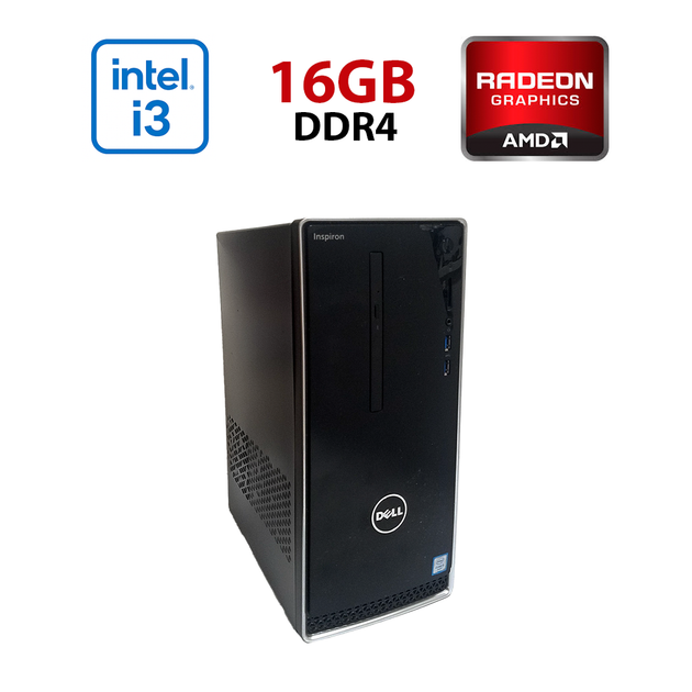 Игровой ПК Dell Inspirion 3668 Tower / Intel Core i3-7100 (2 (4) ядра по 3.9 GHz) / 16 GB DDR4 / 256 GB SSD / AMD Radeon R9 350, 2 GB GDDR5, 128-bit / Wi-Fi+Bluetooth / DVD / Win 10 Home Lic б/у - Фото 1 Игровой ПК Dell Inspirion 3668 Tower / Intel Core i3-7100 (2 (4) ядра по 3.9 GHz) / 16 GB DDR4 / 256 GB SSD / AMD Radeon R9 350, 2 GB GDDR5, 128-bit / Wi-Fi+Bluetooth / DVD / Win 10 Home Lic б/у - изображение 1