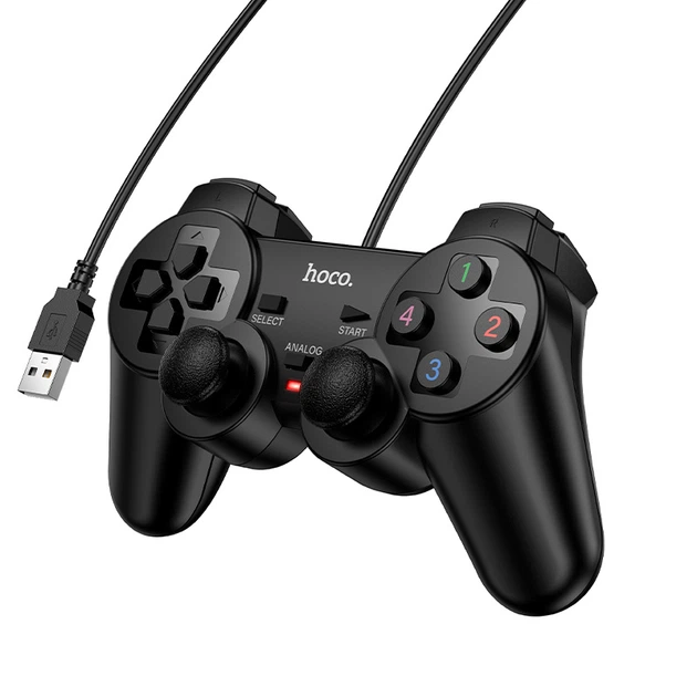 Геймпад дротовий HOCO GA3 Fast link wired game controller Black (6942007666619) - Фото 1 Геймпад дротовий HOCO GA3 Fast link wired game controller Black (6942007666619) - изображение 1