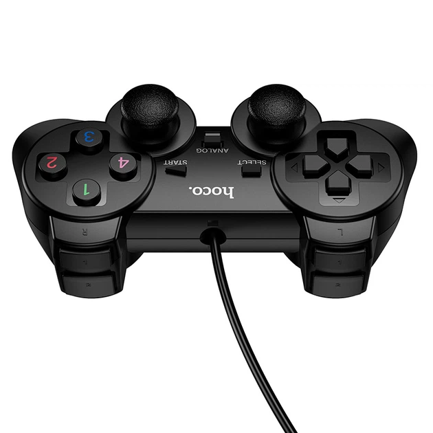 Геймпад дротовий HOCO GA3 Fast link wired game controller Black (6942007666619) - Фото 4 Геймпад дротовий HOCO GA3 Fast link wired game controller Black (6942007666619) - изображение 4