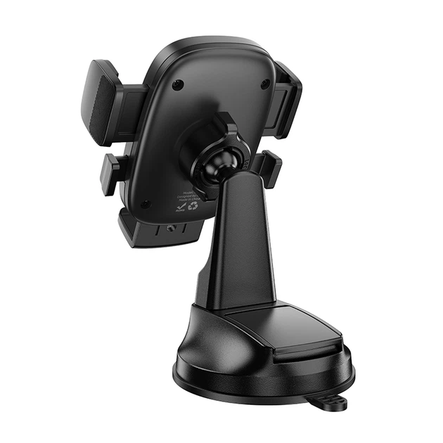 Автотримач для телефона HOCO H76 Crown one-button car holder (center console) Black Metal Gray - Фото 7 Автотримач для телефона HOCO H76 Crown one-button car holder (center console) Black Metal Gray - изображение 7
