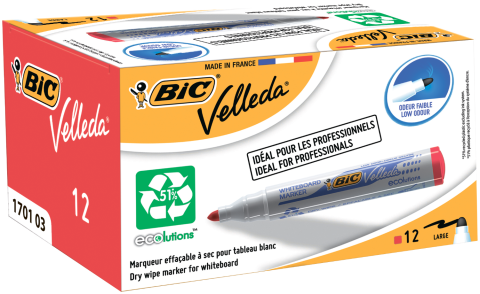 Маркер для дошок BIC 1701 Velleda 1,5мм червоний /bc904939/ - изображение 3