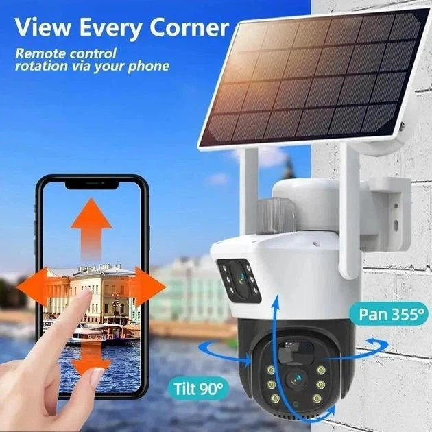 4G IP Камера V380 IPC-V380-BA-0095 4+4MP с SIM и солнечной панелью - изображение 5