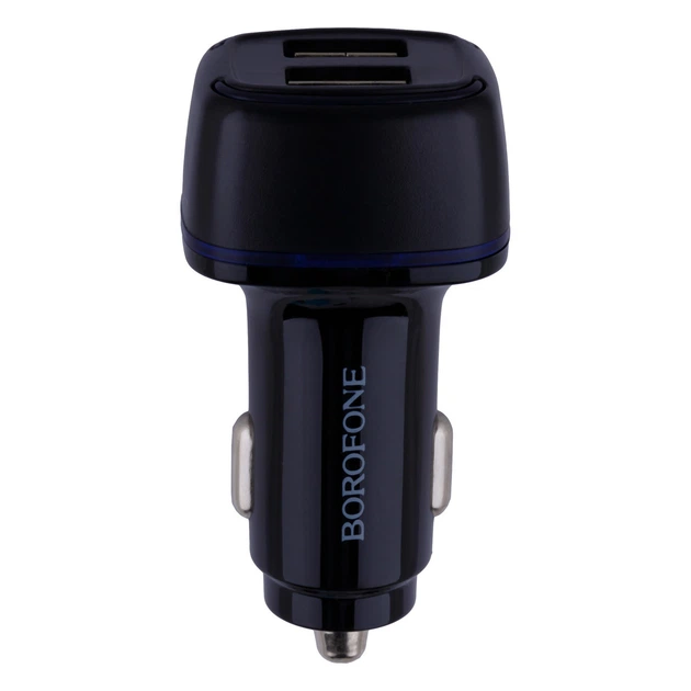 Авто Зарядное Устройство Borofone BZ14 Lightning 2USB 2.4A Черный - Фото 1 Авто Зарядное Устройство Borofone BZ14 Lightning 2USB 2.4A Черный - изображение 1