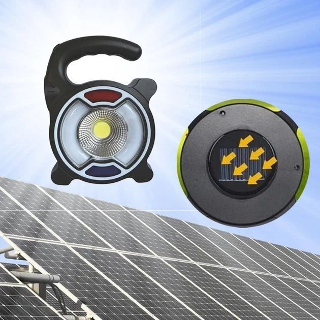 Переносний ліхтар із сонячною панеллю FORLIFE FL-3130+Solar, 13w, 4 режими, USB-вихід - Фото 5 Переносний ліхтар із сонячною панеллю FORLIFE FL-3130+Solar, 13w, 4 режими, USB-вихід - зображення 5