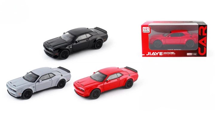 Коллекционная модель автомобиля Dodge Challenger SRT Hellcat металлическая с инерционным механизмом, светом и звуком 1:32 79261 Черный - Фото 5 Коллекционная модель автомобиля Dodge Challenger SRT Hellcat металлическая с инерционным механизмом, светом и звуком 1:32 79261 Черный - изображение 5