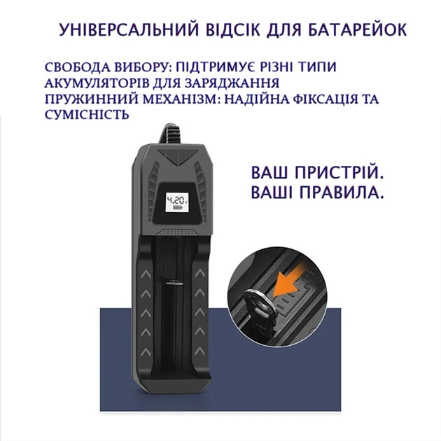 Универсальное зарядное устройство 81ACD для батарей: 18650, 26650, 21700, 18500, 16340, 14500, AA, AAA - изображение 9