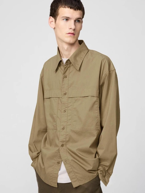 Ветровка мужская Uniqlo 303830264 S Коричневая (1159854937) - Фото 1 Ветровка мужская Uniqlo 303830264 S Коричневая (1159854937) - изображение 1