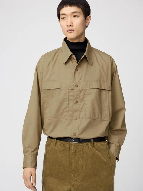 Ветровка мужская Uniqlo 303830264 S Коричневая (1159854937) - Фото 2 Ветровка мужская Uniqlo 303830264 S Коричневая (1159854937) - изображение 2
