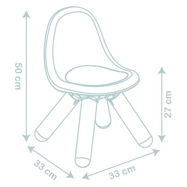 Krzesełko dziecięce Smoby Little z oparciem 33 x 33 x 50 cm Różowo-szare 1440802 (3032161403120) - obraz 3