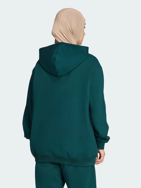 Худи оверсайз женское Adidas Originals Essentials French Terry JX7757 M Зеленое (4068807542259) - изображение 2