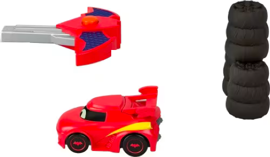 Samochód wyścigowy Fisher-Price DC Batwheels Redbird z wyrzutnią i barierami HRJ55 (194735178063) - obraz 4